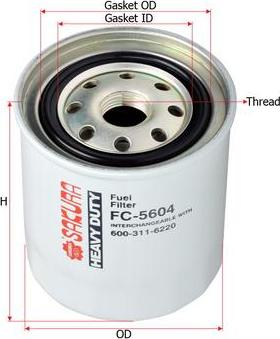 SAKURA Automotive FC-5604 - Fuel filter www.autospares.lv