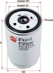 SAKURA Automotive FC-5715 - Fuel filter www.autospares.lv