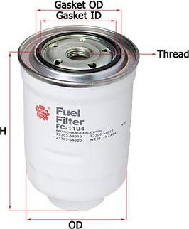 SAKURA Automotive FC-1104 - Fuel filter www.autospares.lv