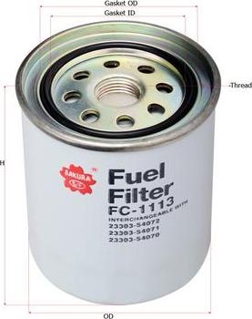 SAKURA Automotive FC-1113 - Fuel filter www.autospares.lv