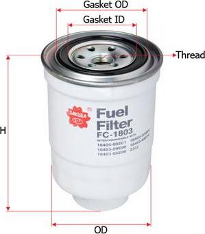 SAKURA Automotive FC-1803 - Fuel filter www.autospares.lv