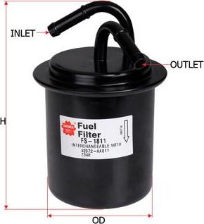 SAKURA Automotive FS-1811 - Fuel filter www.autospares.lv