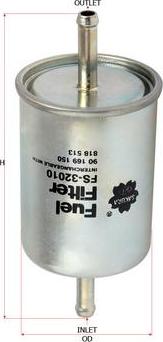 SAKURA Automotive FS-32010 - Fuel filter www.autospares.lv