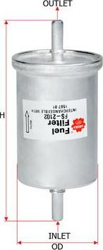 SAKURA Automotive FS-2102 - Fuel filter www.autospares.lv