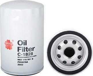 Sakura Filters AU C-1828 - Eļļas filtrs www.autospares.lv