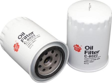 Sakura Filters AU C-8022 - Oil Filter www.autospares.lv