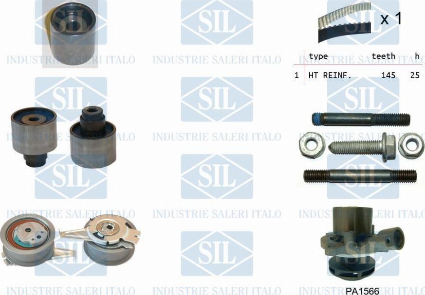 Saleri SIL K1PA1566 - Ūdenssūknis + Zobsiksnas komplekts autospares.lv