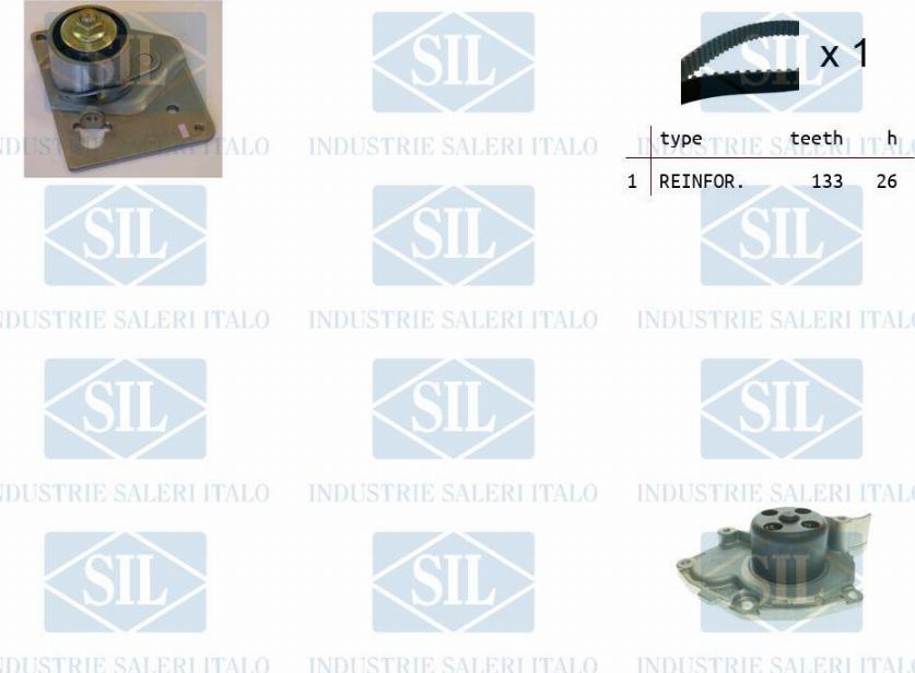 Saleri SIL K1PA1515 - Water Pump & Timing Belt Set www.autospares.lv