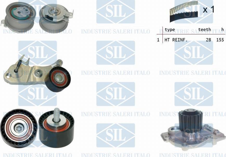 Saleri SIL K1PA1633 - Ūdenssūknis + Zobsiksnas komplekts www.autospares.lv