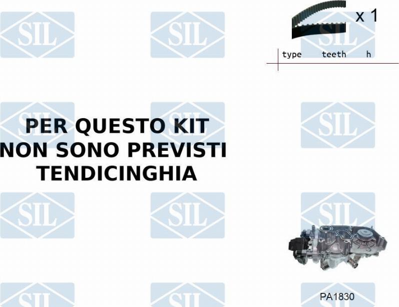 Saleri SIL K1PA1830 - Водяной насос + комплект зубчатого ремня ГРМ www.autospares.lv