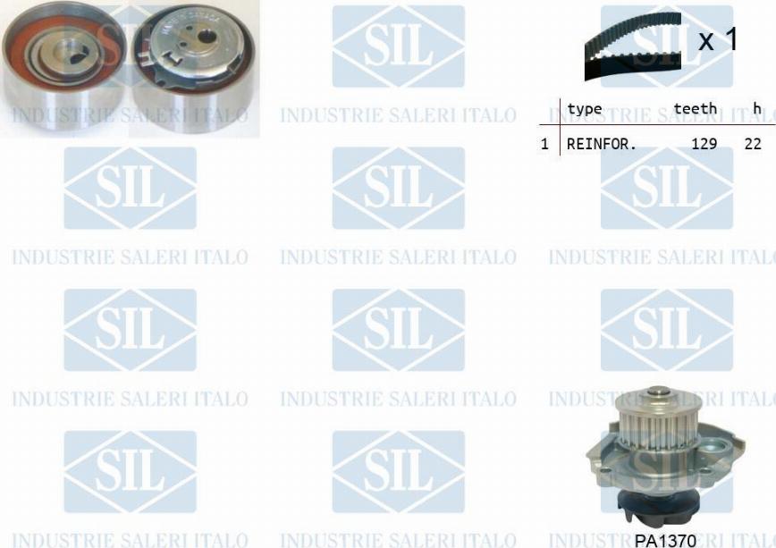 Saleri SIL K2PA913 - Water Pump & Timing Belt Set www.autospares.lv