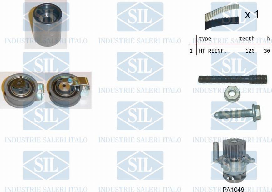 Saleri SIL K2PA1049 - Ūdenssūknis + Zobsiksnas komplekts autospares.lv