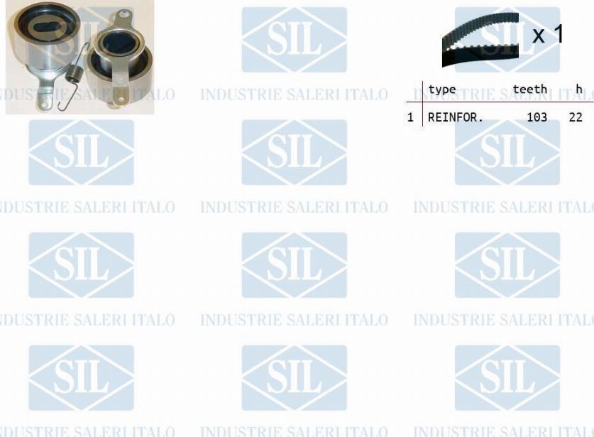 Saleri SIL TK1449 - Комплект зубчатого ремня ГРМ www.autospares.lv