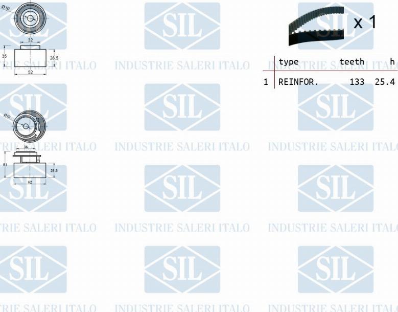 Saleri SIL TK1401 - Zobsiksnas komplekts www.autospares.lv