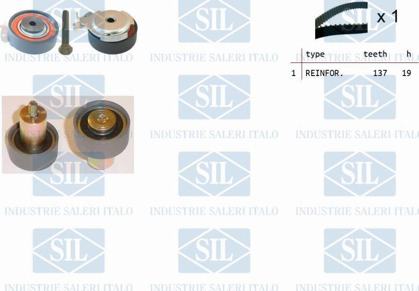 Saleri SIL TK1486 - Комплект зубчатого ремня ГРМ www.autospares.lv