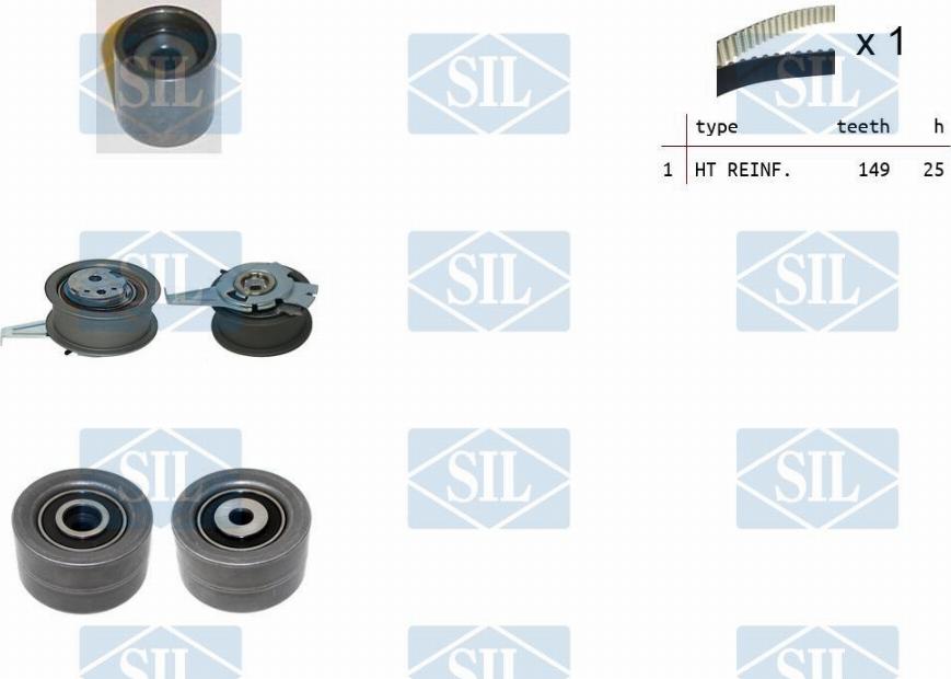 Saleri SIL TK1508 - Timing Belt Set www.autospares.lv