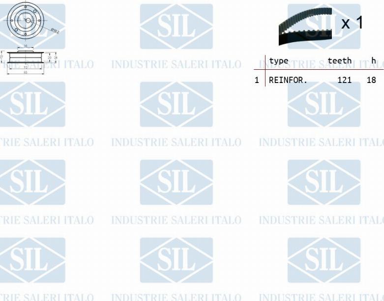 Saleri SIL TK1095 - Zobsiksnas komplekts www.autospares.lv