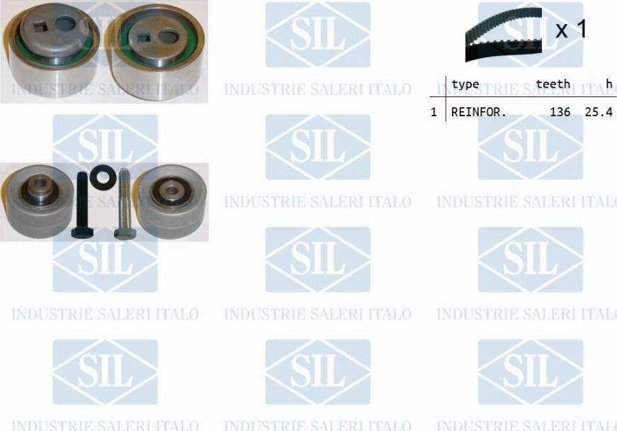 Saleri SIL TK1093 - Комплект зубчатого ремня ГРМ www.autospares.lv