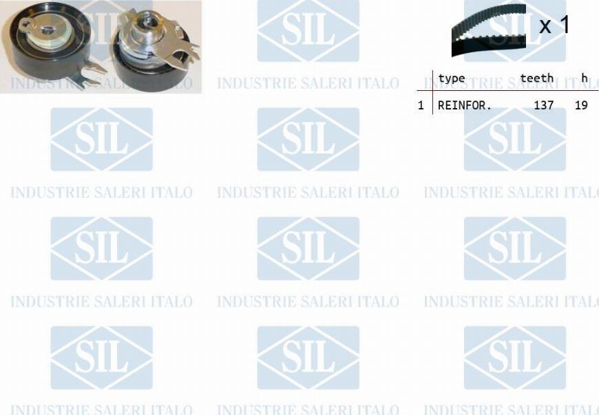 Saleri SIL TK1046 - Комплект зубчатого ремня ГРМ www.autospares.lv