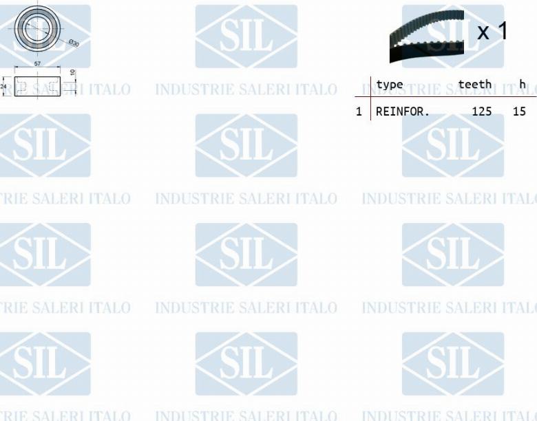 Saleri SIL TK1048 - Комплект зубчатого ремня ГРМ www.autospares.lv