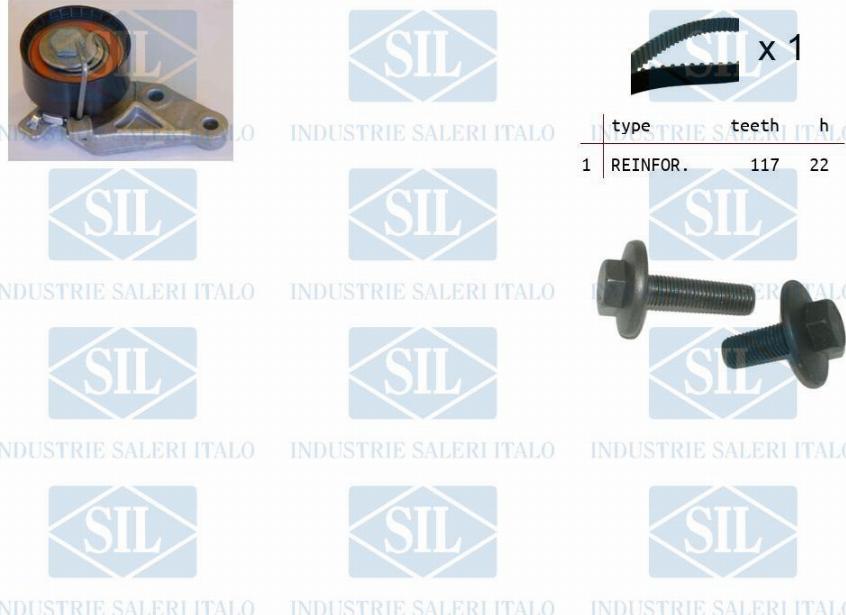 Saleri SIL TK1047 - Комплект зубчатого ремня ГРМ www.autospares.lv