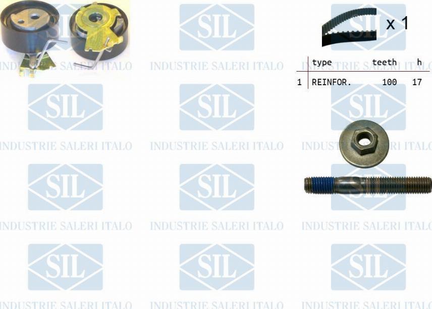 Saleri SIL TK1050 - Комплект зубчатого ремня ГРМ www.autospares.lv