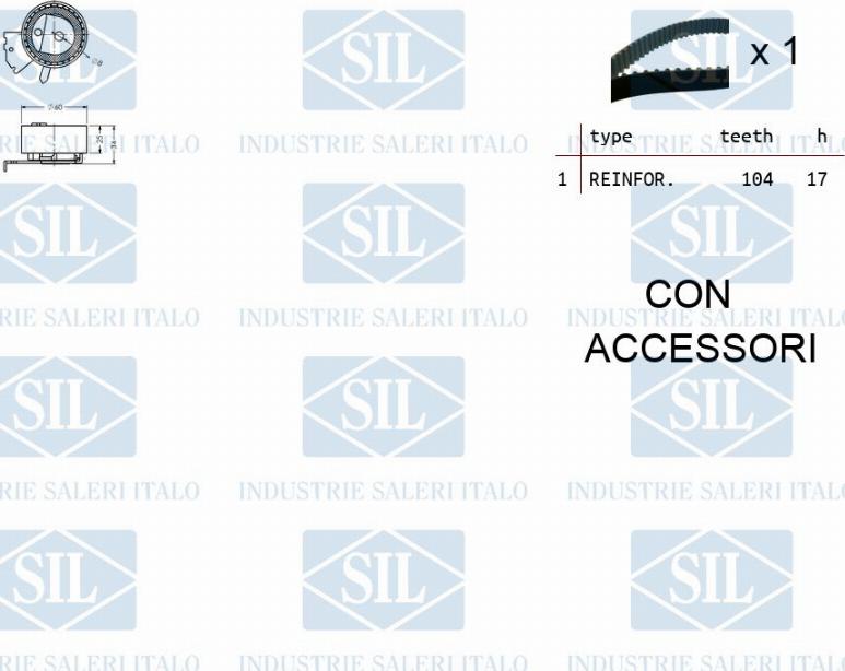 Saleri SIL TK1051 - Zobsiksnas komplekts www.autospares.lv