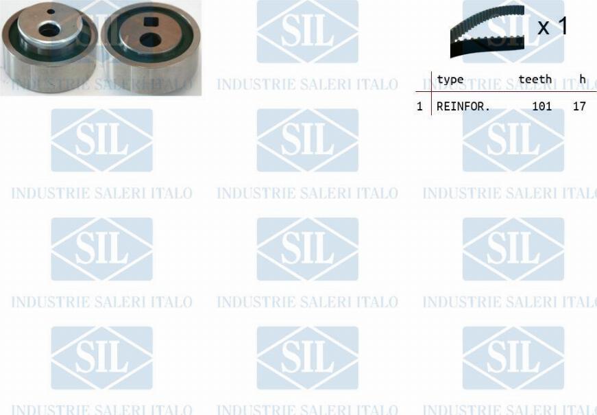 Saleri SIL TK1060 - Комплект зубчатого ремня ГРМ www.autospares.lv