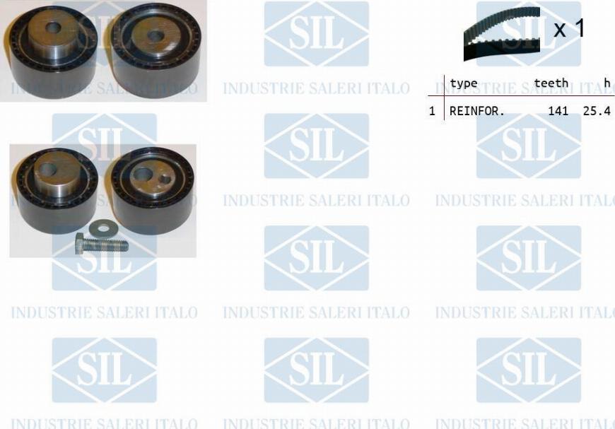 Saleri SIL TK1019 - Комплект зубчатого ремня ГРМ www.autospares.lv