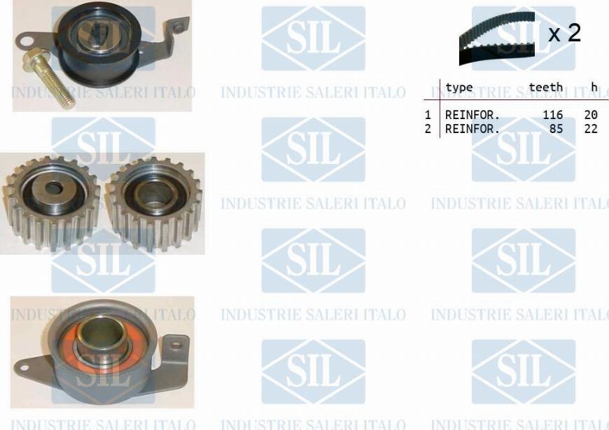 Saleri SIL TK1012 - Timing Belt Set www.autospares.lv