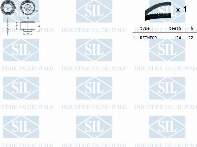 Saleri SIL TK1034 - Timing Belt Set www.autospares.lv