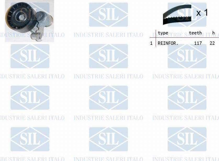 Saleri SIL TK1029 - Комплект зубчатого ремня ГРМ www.autospares.lv