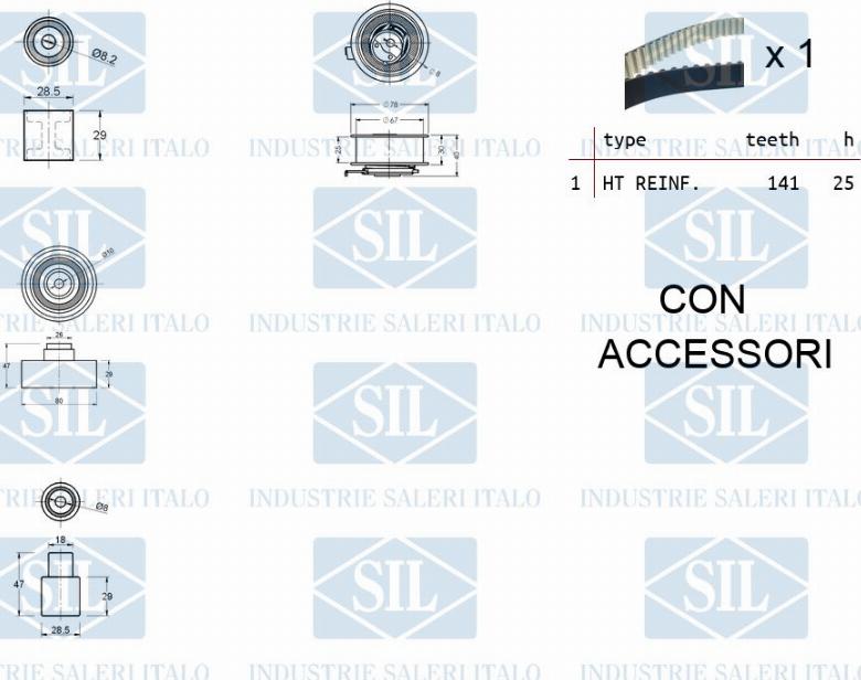 Saleri SIL TK1025 - Zobsiksnas komplekts www.autospares.lv