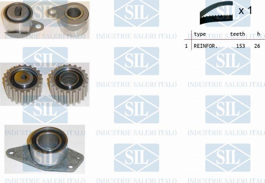 Saleri SIL TK1021 - Комплект зубчатого ремня ГРМ www.autospares.lv