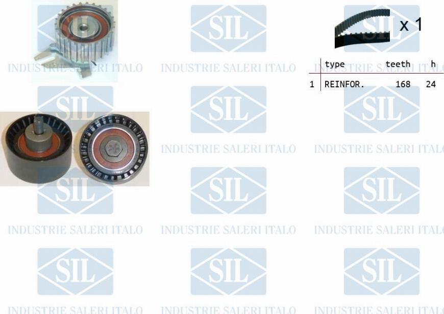 Saleri SIL TK1141 - Комплект зубчатого ремня ГРМ www.autospares.lv