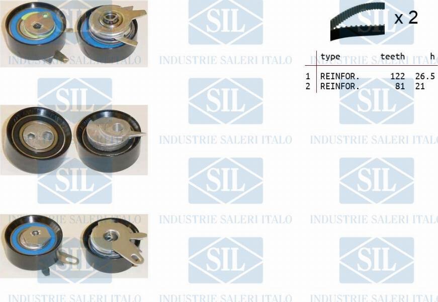 Saleri SIL TK1143 - Timing Belt Set www.autospares.lv