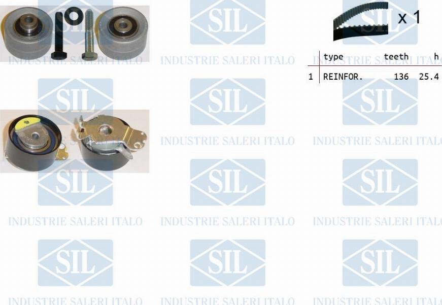 Saleri SIL TK1142 - Комплект зубчатого ремня ГРМ www.autospares.lv