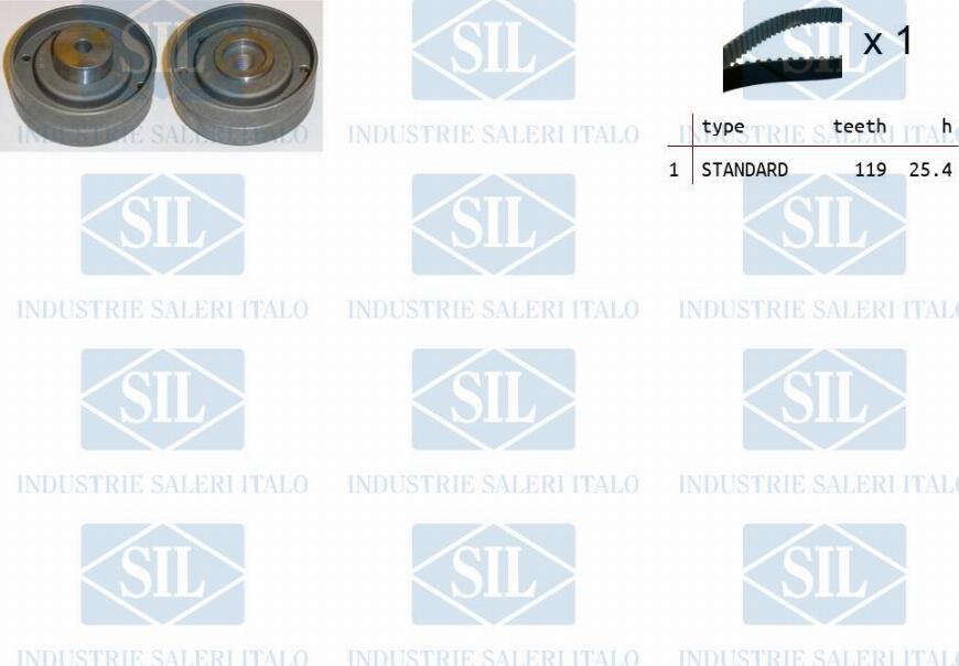 Saleri SIL TK1164 - Комплект зубчатого ремня ГРМ www.autospares.lv