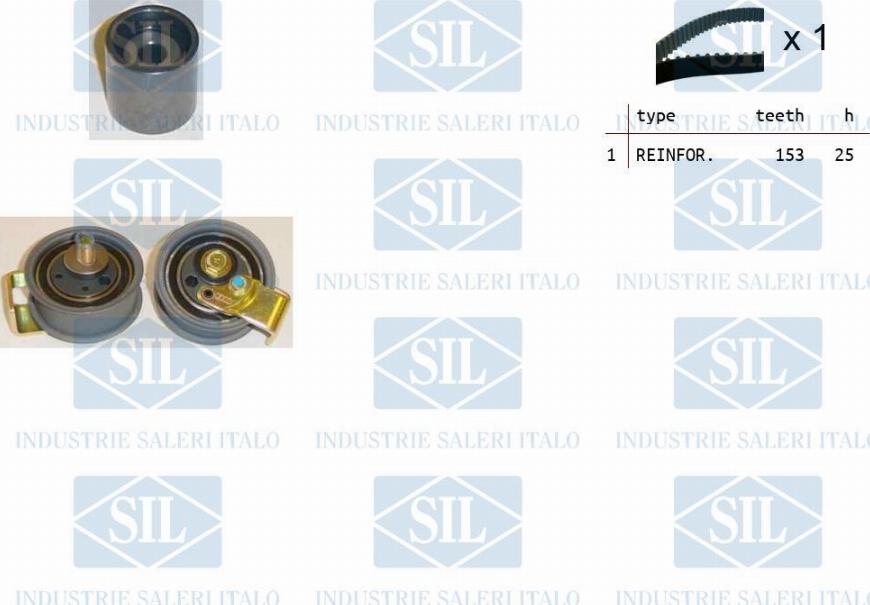 Saleri SIL TK1105 - Комплект зубчатого ремня ГРМ www.autospares.lv