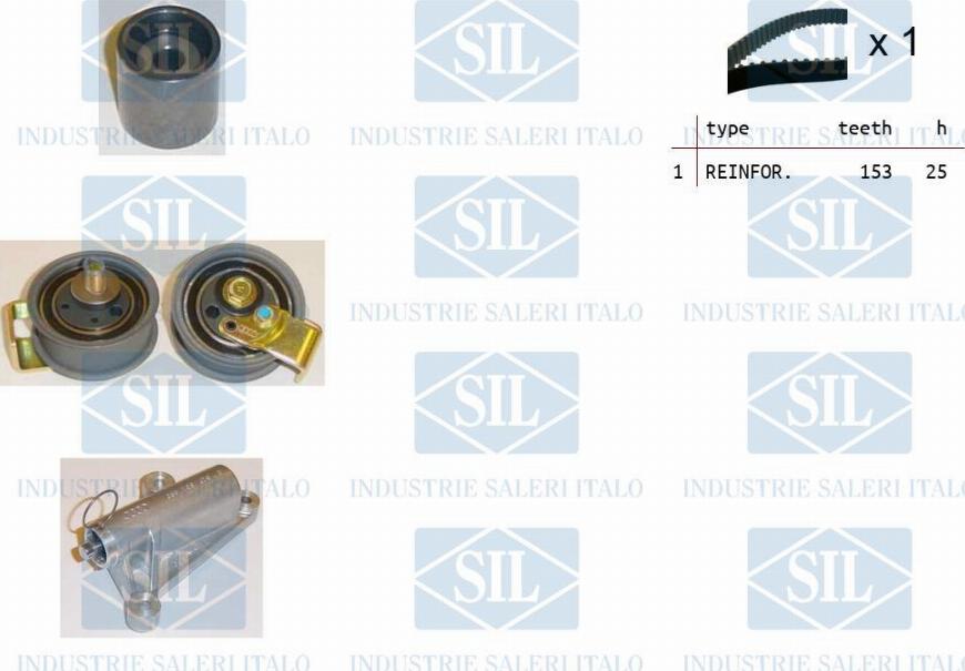 Saleri SIL TK1106 - Комплект зубчатого ремня ГРМ www.autospares.lv