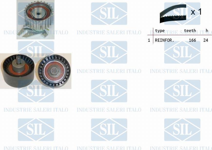 Saleri SIL TK1101 - Комплект зубчатого ремня ГРМ www.autospares.lv