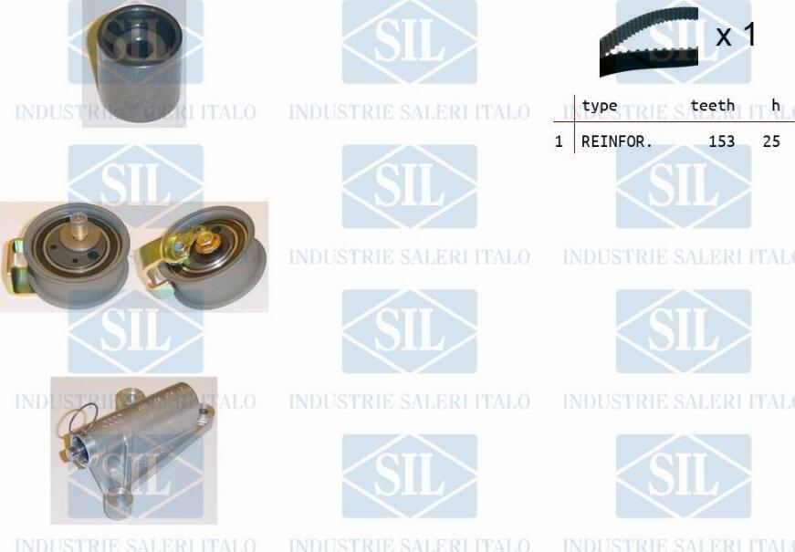 Saleri SIL TK1108 - Комплект зубчатого ремня ГРМ www.autospares.lv