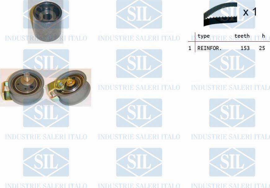 Saleri SIL TK1107 - Комплект зубчатого ремня ГРМ www.autospares.lv