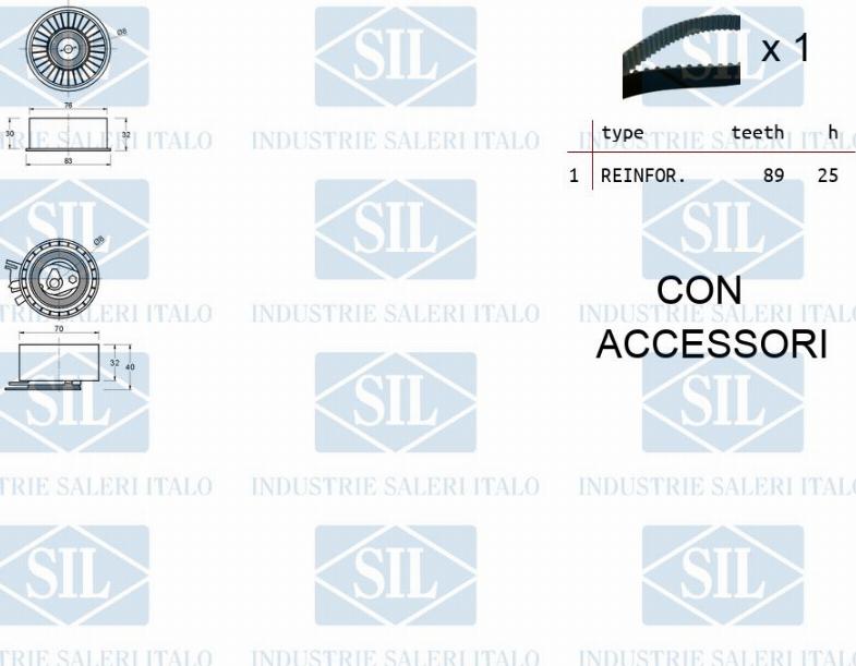 Saleri SIL TK1118 - Zobsiksnas komplekts www.autospares.lv