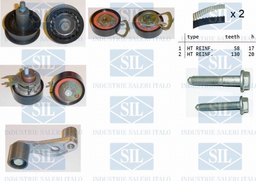 Saleri SIL TK1136 - Timing Belt Set www.autospares.lv