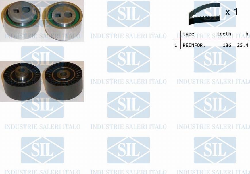 Saleri SIL TK1131 - Комплект зубчатого ремня ГРМ www.autospares.lv