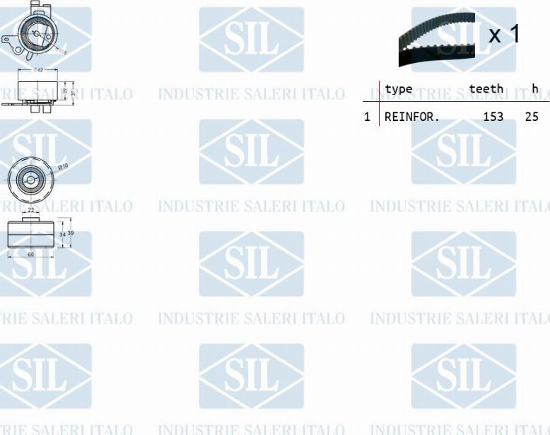 Saleri SIL TK1127 - Zobsiksnas komplekts www.autospares.lv