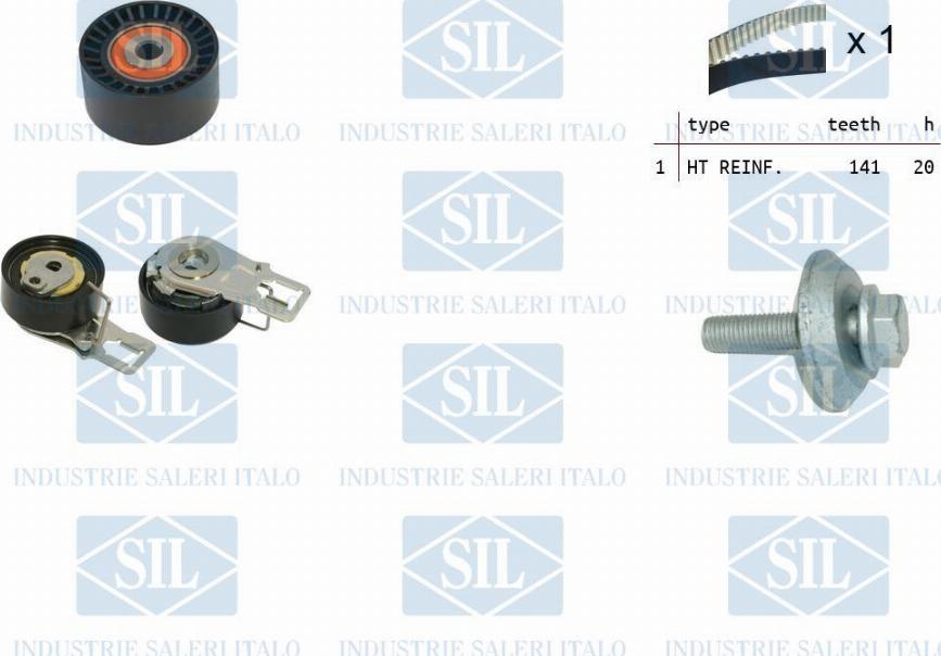 Saleri SIL TK1395 - Комплект зубчатого ремня ГРМ www.autospares.lv