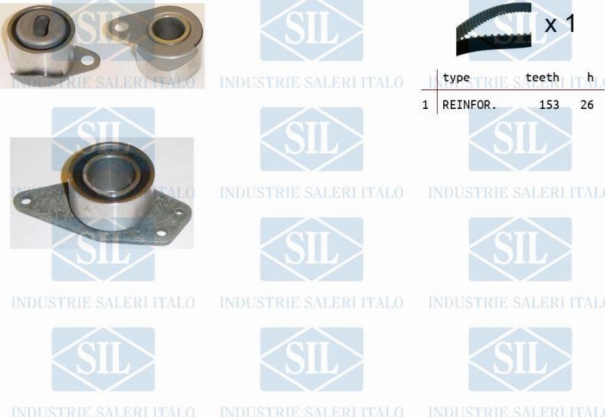 Saleri SIL TK1344 - Комплект зубчатого ремня ГРМ www.autospares.lv