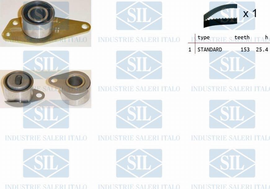 Saleri SIL TK1345 - Комплект зубчатого ремня ГРМ www.autospares.lv